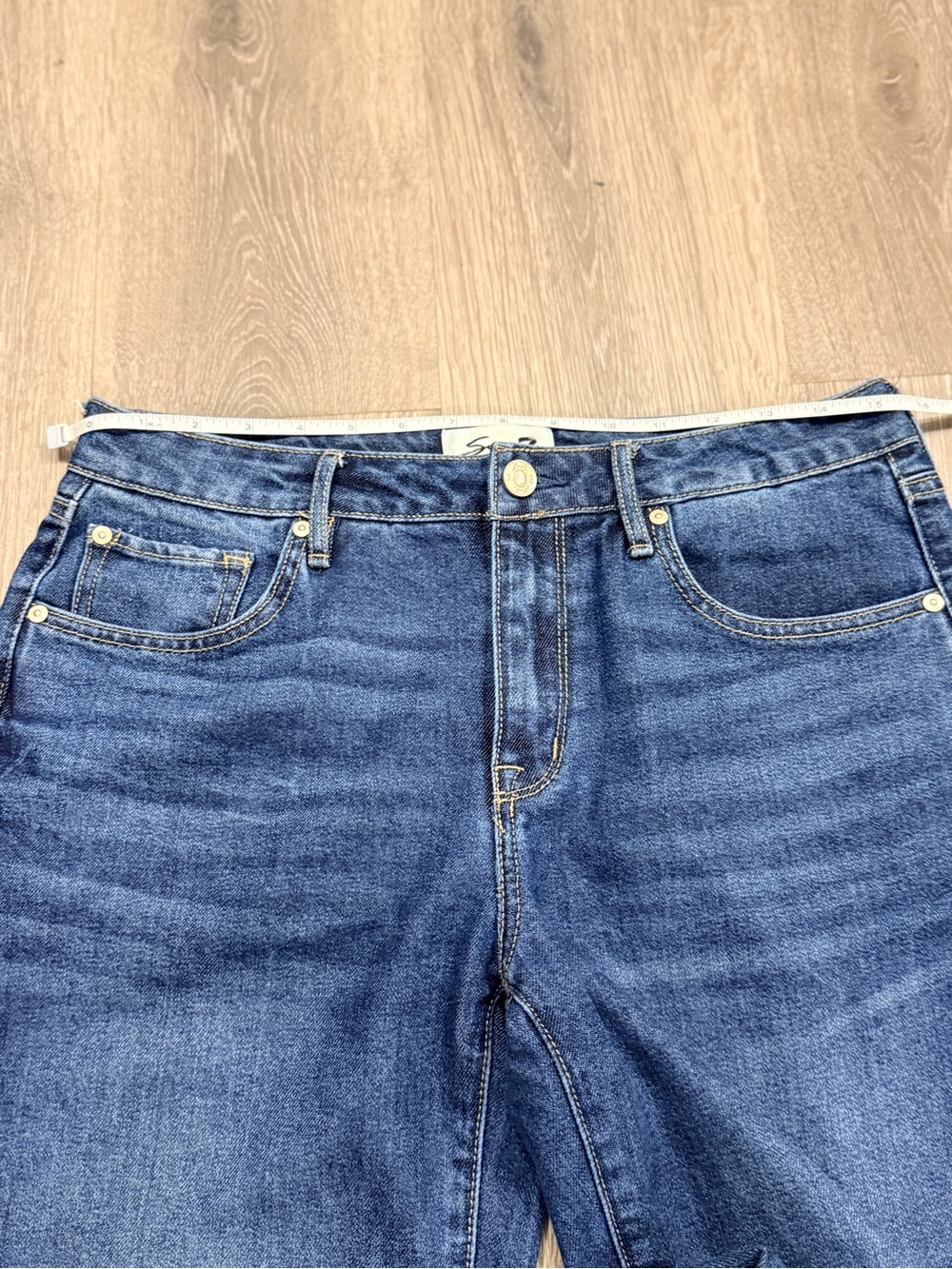Seven7 Women’s Medium Blue Loose Straight Denim Jeans Size 4 - Picture 5 of 11